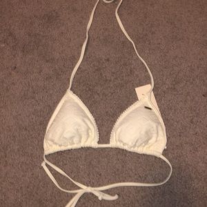 Never Worn White Lacey Roxy Bikini Top size L